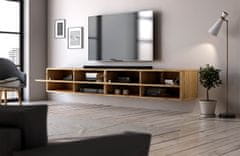 Furnitura Viseča TV omarica DORI Wotan hrast 200 cm