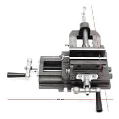 Wiltec Strojni križni primež 2-osni 100 mm