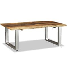 Vidaxl Klubska mizica iz predelanega odsluženega lesa 100x60x38 cm