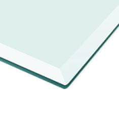 Vidaxl Površina za Mizo Kaljeno Steklo Kvadratne Oblike 700x700 mm