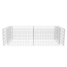 Vidaxl Gabionsko cvetlično korito iz pocinkanega jekla 180x90x50 cm