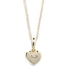 Cutie Jewellery Zlato obesek v obliki srca s cirkoni Z6295-2383-40-10-X-1