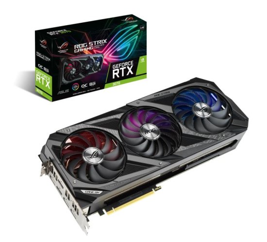 ASUS ROG Strix GeForce RTX 3070 V2 OC Edition grafična kartica, 8 GB GDDR6, LHR (90YV0FR7-M0NA00)