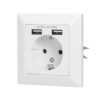 megamiska Vgradna šuko vtičnica + 2xUSB