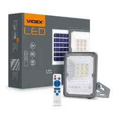 VIDEX LED solarni komplet - reflektor 20W 600lm 5000K + solarni panel 6V 10W + daljinec