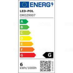 ORO LED sijalka MR16 6W 12V 4000K 490lm