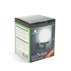 GARDEN OF EDEN Stenska solarna svetilka v obliki krogle bela PVC 10 cm