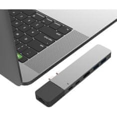  6 in 2 USB-C HUB, za MacBook Pro, 2xUSB-C PD 100W + 60W