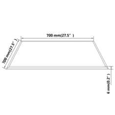 Greatstore Površina za Mizo Kaljeno Steklo Kvadratne Oblike 700x700 mm