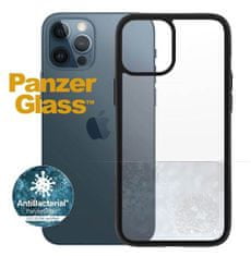 PanzerGlass ClearCase Black Edition AntiBacterial ovitek za iPhone 12 Pro Max, prozoren (0253)