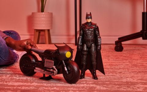 Spin Master Batman figura z motrojem, 30 cm