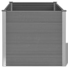 Vidaxl Visoka greda WPC 100x100x91 cm siva