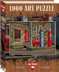 Art puzzle Lesena sestavljanka Bencinska črpalka 1000 kosov