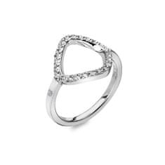 Hot Diamonds Eleganten srebrn prstan z diamantom in topazom Glej DR221 (Obseg 60 mm)