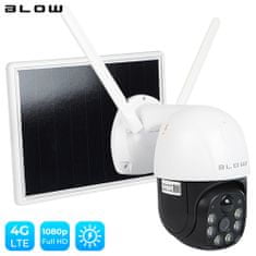 Blow H-392 IP kamera, brezžična, 4G-LTE, 1080p, PTZ, vrtljiva, nočno snemanje, senzor gibanja, aplikacija, baterija + solarni panel