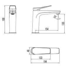 LEMARK Pipa za umivalnik LEMARK LM3737BL Bronx