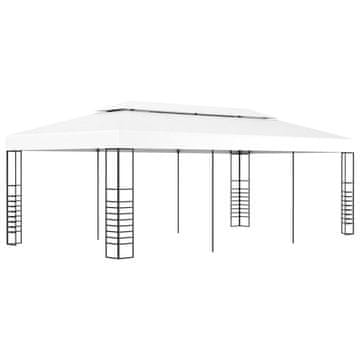 Vidaxl Paviljon šotor 6x3 m bel