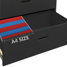 Vidaxl Arhivska omarica antracitna 90x46x134 cm jeklo