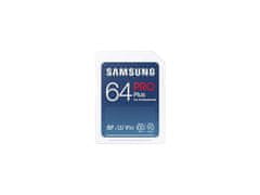 Samsung SDXC spominska kartica, 64 GB PRO Plus, U3, V30, UHS-I