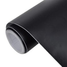 shumee vidaXL Folija za avto 2 kosa mat črna 100x150 cm + 50x150 cm