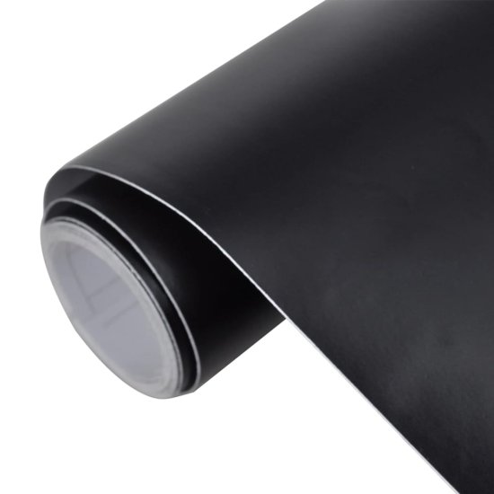 shumee vidaXL Folija za avto 2 kosa mat črna 100x150 cm + 50x150 cm