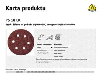 KLINGSPOR Samolepilni abrazivni disk 150Mm Ps18Ek Gr. 40 Gls3 /50 kosov.