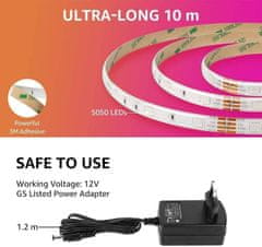 Lepro 10m Set LED trak RGB IP20 – 2x5m 44 tipk + napajalnik