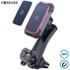 Forever MH-250 magnetni avto nosilec za telefon, vrtljiv 360°, 2 magneta, črn