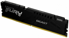 Kingston Fury Beast pomnilnik (RAM), 16GB, DDR5-5600, DIMM, PC5-44800, CL40, 1.25V (KF556C40BB-16)