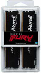 Kingston Fury Beast pomnilnik RAM, 32GB Kit (2x16GB), DDR5-5600, DIMM, PC5-44800, CL40, 1.25V (KF556C40BBK2-32)