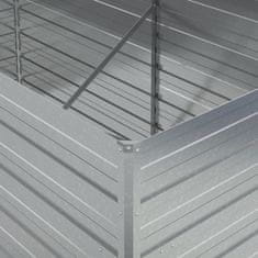 Vidaxl Visoka greda 160x80x77 cm pocinkano jeklo srebrna