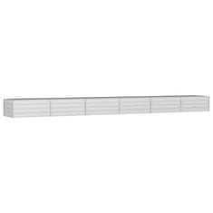 Vidaxl Visoka greda 600x80x45 cm pocinkano jeklo srebrna