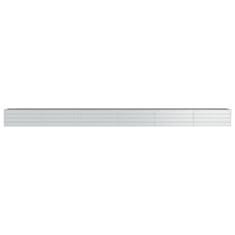 Vidaxl Visoka greda 600x80x45 cm pocinkano jeklo srebrna
