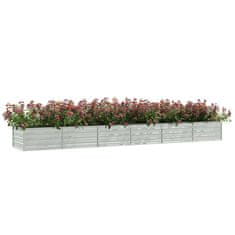 Vidaxl Visoka greda 480x80x45 cm pocinkano jeklo srebrna