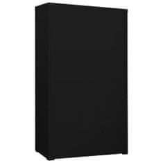 Greatstore Arhivska omarica črna 90x46x164 cm jeklo
