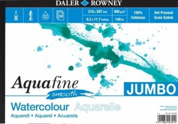 Daler Rowney Blok akvarelni Aquafine Smooth A4 300g JUMBO 50 listni CP
