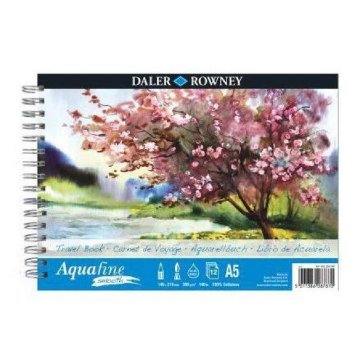 Daler Rowney Blok akvarelni Aquafine Travel Smooth A5 300g, HP, 12 listov