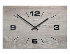 LESTUR Stenska ura Newline - moderna stenska ura, lesena stenska ura, velika številčnica, Slovenija, bela/siva, barva belega bora