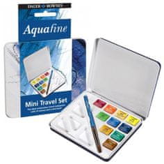 Daler Rowney Set akvarelnih barv Aquafine Travel set 10x1/2 tabl.