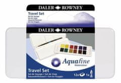 Daler Rowney Set akvarelnih barv Aquafine Travel set 12 + čopič