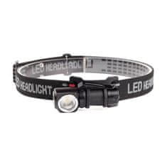 PNI nadglavna svetilka Adventure F75 s 6W, 600 lm LED, aluminij, z baterijo in USB magnetnim polnilnikom