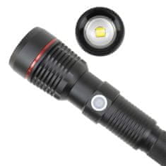 PNI Aluminijasta ročna svetilka Adventure F450 s funkcijo fokusa in BOOST, 20 W led, 1500 lm do 450 m