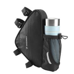 WOZINSKY Kolesarska torba za okvir 1,5 l, črna