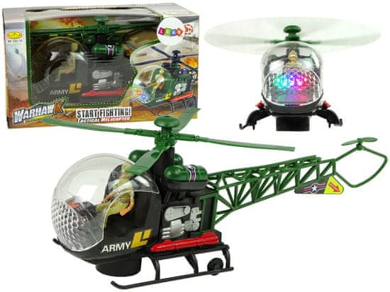 shumee Vojaški helikopter Svetlobni učinki Zvok Vrtljive LED diode