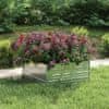 Visoka greda 100x100x45 cm pocinkano jeklo srebrna