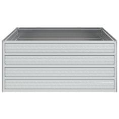 Vidaxl Visoka greda 100x100x45 cm pocinkano jeklo srebrna