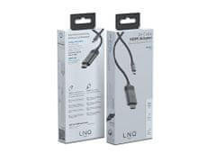 Linq USB-C na HDMI kabel, 4K@60Hz, 2m, pleten, siv