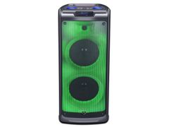 SPK5350 Flame zvočnik, karaoke, vgrajena baterija, Bluetoth/USB/RADIO FM, Disco LED lučke, črn (MAN-SPK5350)