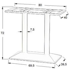 STEMA Kovinsko podnožje mize SH-4001-2/B - 69,5x39,5 cm