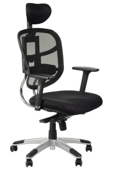 STEMA Vrtljiv ergonomski pisarniški stol HN-5018. Najlonska podlaga. Črna.